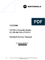 Mth500 Tetra Portable Radio Detailed Service Manual: R1:380-400 MHZ (Pt811F)