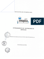 DRT - 001 - 2019 Resol 047-2019-GG Otorgamiento de Factibilidad de Servicio