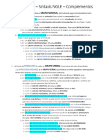 ESO - Sintaxis NGLE Explicación Complementos