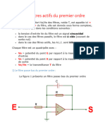 Les Filtres Actifs Du Premier Ordre