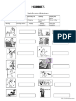 Hobbies and Can Worksheets