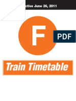 Train Timetable: Effective June 26, 2011