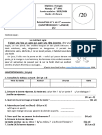 Evaluation 1è Apic N°1 Et 2 1er Semestre Exemple 1