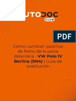 Cómo Cambiar - Pastillas de Freno de La Parte Delantera - VW Polo IV Berlina (9N4) - Guía de Sustitución