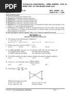 Maths Class X Sample Paper Test 06 For Board Exam 2024