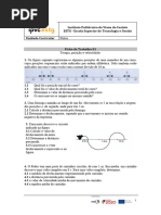 FÍSICA - Ficha de Trabalho 01 - Tempo - Posição - Velocidade