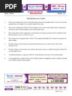 Class 8-Chapter-11-V1Q-Mensuration - Question Paper