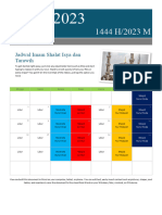 Jadwal Imam Tarawih 2023