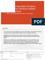 Transfusion-Associated Circulatory Overload and Transfusion-Related Acute Lung Injury