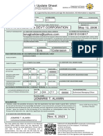 BIR S1905 - Registration Update Sheet