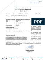 Certificado de Calibración TC-13523-2021: Solicitante: Luz Del Sur S.A.A