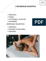 Curso de Masaje Holístico Tema 1