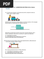 Lista 2 - Exercícios de Física