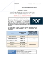 Circular Dp-059-2023 Aumento Del Régimen Reparatorio para Ex-Presos Políticos de La Republica Argentina - Ley #26.913 y Decreto #1058-14