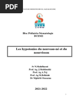 Les Hypotonies Du Nouveau-Né Et Du Nourrisson 2021-2022