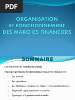 ORGANISATION ET FONCTIONNEMENT DES Marches Financi