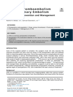 Venousthromboembolism Andpulmonaryembolism: Strategies For Prevention and Management