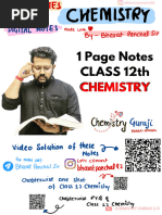 1 Page Notes of Chemistry