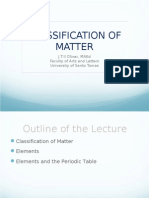 Classification of Matter: J.T.Ii Olivar, Maed Faculty of Arts and Letters University of Santo Tomas