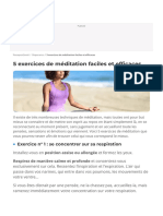 5 Exercices de Méditation Faciles Et Efficaces