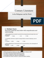 21st Century Literature Final Mastery Test