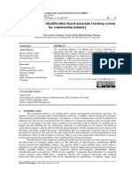 Radio Frequency Identification Based Materials Tracking System For Construction Industry