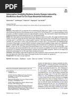 Interoceptive Sensibility Mediates Anxiety Changes Induced by Mindfulness-Based Tai Chi Chuan Movement Intervention