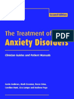 The Treatment of Anxiety Disorders Clinician Guides and Patient Manuals