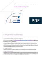 Introduction To Sociolinguistics