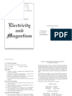 Electricity and Magnetism: Maxwell'S Equations