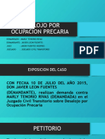 Desalojo Por Ocupacion Precaria