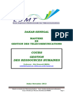 Cours Gestion Des Ressources Humaines Esmt Mastere