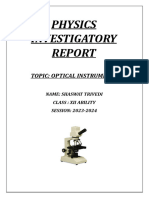 Optical Instruments Class 12 Investigatory Report