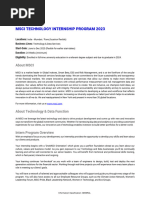 Msci Technology Internship Program 2023