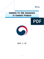 Guideline For Risk Assessment of Cosmetic Products