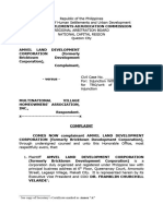 Complaint - HSAC - Amvel Land Vs Multi HOA Re Maynilad Connection Edited For HSAC