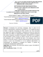 Calcul Du Best Estimate Des Provisions Pour Sinistres A Payer Sous Solvabilite II en Presence de L'inflation