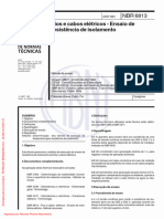 ABNT NBR 6813-1981 - Fios e Cabos Elétricos - Ensaio de Resistência de Isolamento