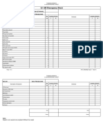 131-9B Discrepancy Sheet