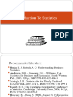 Introduction To Statistics