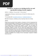 Metal Dock An Open Access Docking Tool For Easy and Reproducible Docking of Metal Complexes