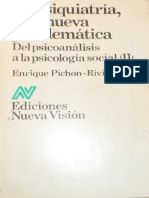 La Psiquiatría, Una Nueva Problemática (Enrique Pichon-Rivière)