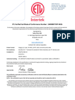 Certificacion ETL Cable Cat6 LSZH