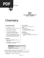 Sydney Grammar 2014 Chemistry Prelim HY & Solutions