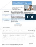 PSE - Module 11: L'approche Par Le Travail Déterminer Les Effets Physiopathologiques de La Charge Mentale