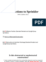 Obstructions in Sprinkler