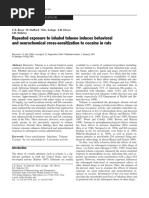 2001 Repeated Exposure To Inhaled Toluene Induces Behavioral and Neurochemical Cross-Sensitization To Coca