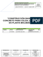 Cbc-Pro-Op-Xx Construccion de Bases de Concreto de Celda Jamenson en Planta Molibdeno