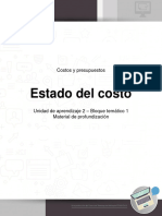 Costos Presupuestos U2 B1 Profundizacion Estado Costo