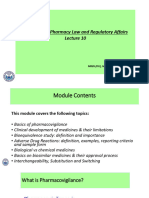 Lecture 10 - PHR514-Pharmacy Law and Regulatory Affairs